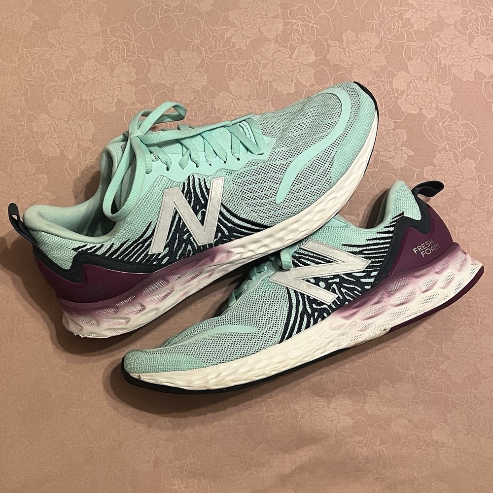 New Balance Fresh Foam Tempo Shoes Womens‎ Size 10.5 Aqua Running Walking EUC